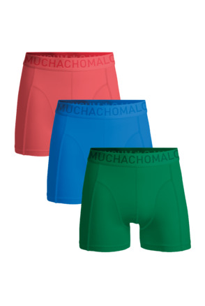 Heren 3-Pack Boxershorts Microvezel Effen Pink/Blue/Green