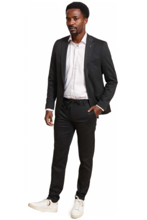 Suitable Kostuum Albatros Melange Antraciet