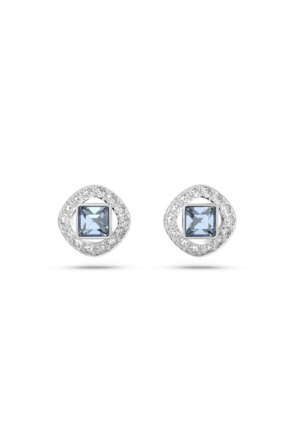 Una Angelic Pierced Earrings Stud MFP Rhodium shiny Montana Crystal