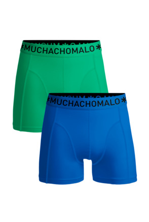 Jongens 2-Pack Boxershorts Effen Blue/Green