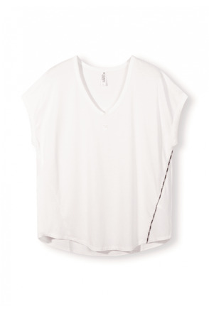 10DAYS Dames V-hals T-shirt Katoen Lyocell