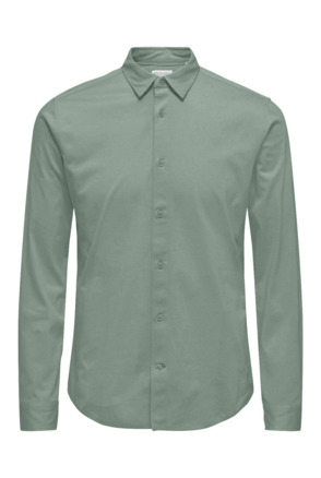 Slim Fit Overhemdkraag Lange Mouwen (L/M) Heren