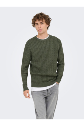 ONSLOUI REG 12 CABEL CREW KNIT NOOS