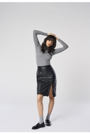 ONLOLINE FAUX LEATHER SKIRT OTW NOOS