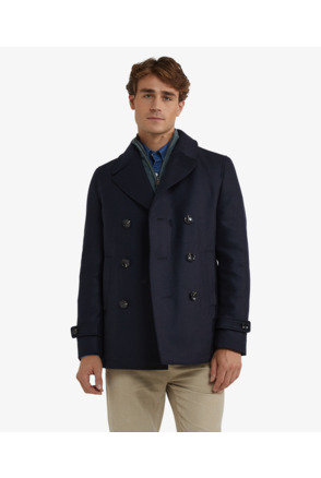 Wool Peacoat Heren