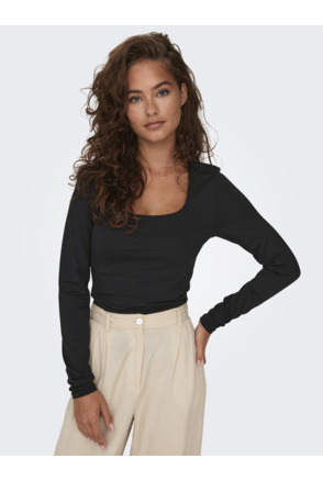 Standard Fit U-Neck Long Sleeves (L/S) Stijlvol T-shirt met U-hals en standaardpasvorm voor meisjes