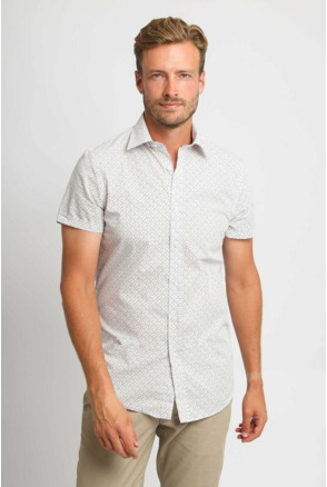 Suitable Short Sleeve Overhemd Print Multicolour
