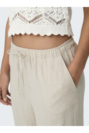 Straight Fit Straight fit basic broek met middelhoge taille