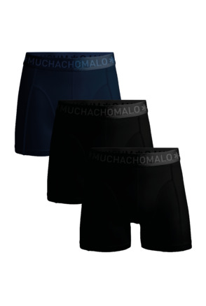 Heren 3-pack shorts effen