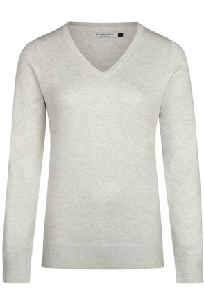 Steppin' Out Damestrui Cotton Cashmere V-hals Grijs