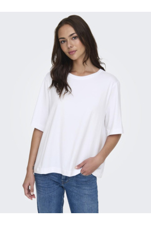 Loose Fit O-Neck Short Sleeves (S/S) Basic O-hals T-shirt met losse pasvorm en korte mouwen