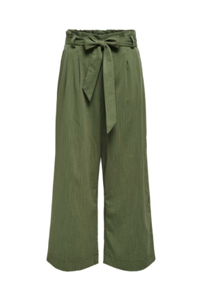 Flared Fit Paperbag broek met riem