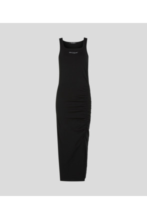GATHERED JERSEY DRESS