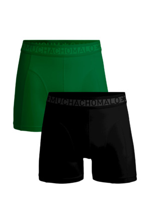 Heren 2-Pack Boxershorts Effen Black/Green
