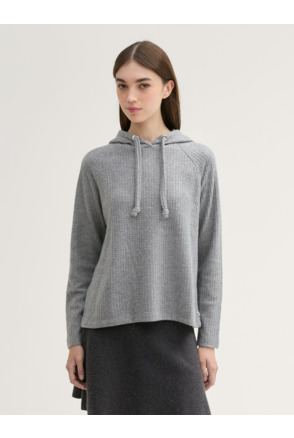 Losse hoodie met structuur