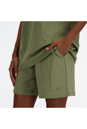 New Balance Dames Fleece Shorts Groen