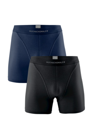 Heren 2-Pack Korte Effen Black/Blue