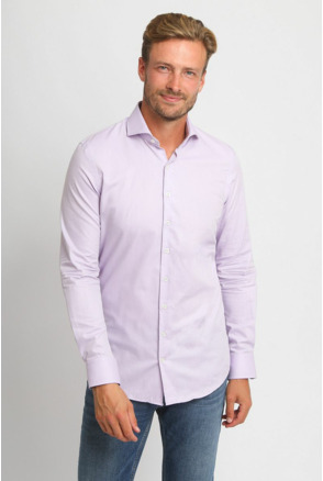 Suitable Overhemd Twill Paars