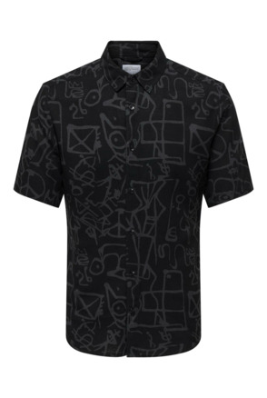Slim Fit Overhemdkraag Korte Mouwen (K/M) Heren