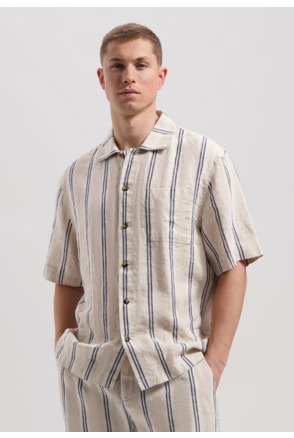 Saul Shirt Linen Stripe
