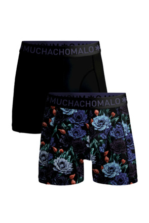 Heren 2-Pack korte print/effen Print/Green