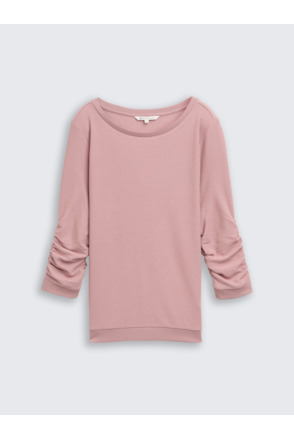 Sweatshirt met wafelstructuur