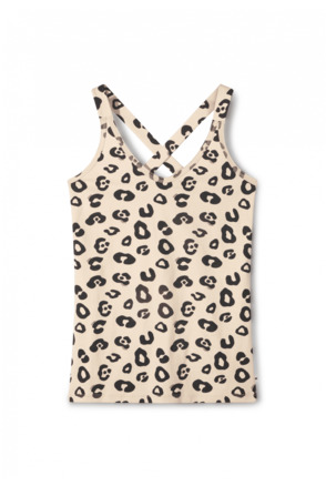 10DAYS Dames top wrapper luipaard 92% biologisch katoen
