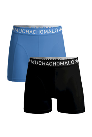 Heren 2-Pack Boxershorts Effen Black/Blue