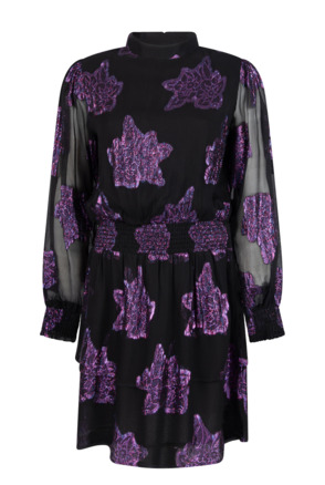 Aaiko Dames jurk Winter Bloom metalvezel