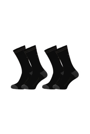 2-PACK SOLID SOKKEN LANG Black