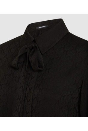 K JACQUARD BOW BLOUSE