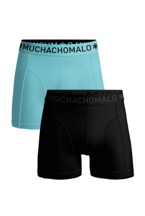 Heren 2-Pack Boxershorts Effen Black/Blue