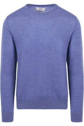King Essentials The John Pullover Merino Mid Blauw