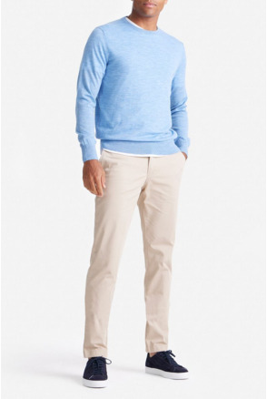 King Essentials The John Pullover Merino Lichtblauw