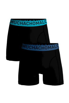 Heren 2-Pack Boxershorts Microvezel Effen Black/Black