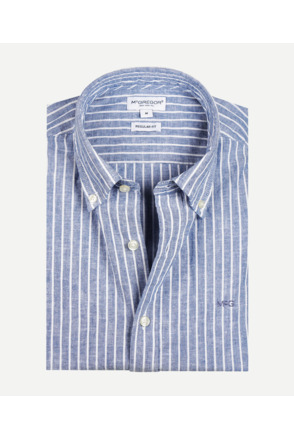 Cotton Linen Stripe Shirt Heren