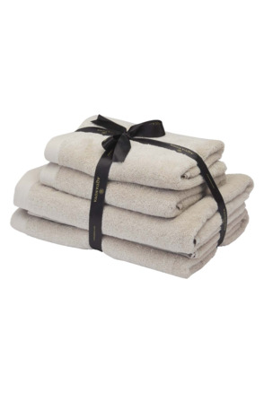 Rio - Handdoek bundel - GOTS KATOEN - 2x 50x100 + 2x 67x130 cm - Beige