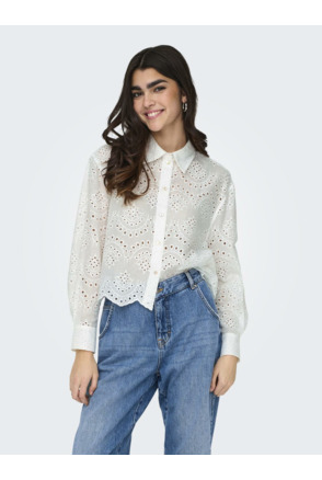 Loose Fit Shirt Collar Long Sleeves (L/S) Shirt met lange mouwen en verlaagde schouders
