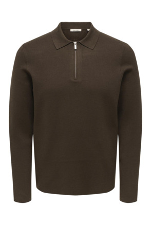 Polo met lange mouwen (L/S) met normale pasvorm Heren