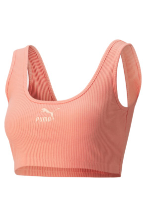 Classics Ribbed Crop Top Peach Pink