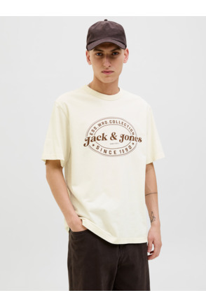 JJEDOVER PRINT TEE SS CREW NECK SN