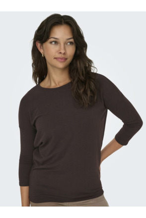 Loose Fit O-Neck 3/4 Sleeves (3/4) Top met ronde hals en 3/4 mouwen voor dagelijks comfort