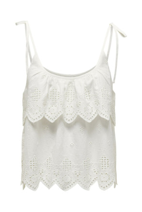 Regular Fit U-Neck Sleeveless (S/L) Mouwloze top met mooi sint-jakobsschelpdetail en U-hals