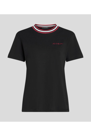 RIB NECK SIGNATURE T-SHIRT