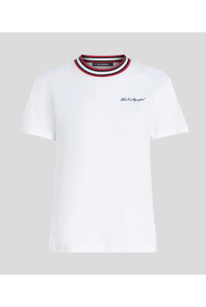 RIB NECK SIGNATURE T-SHIRT