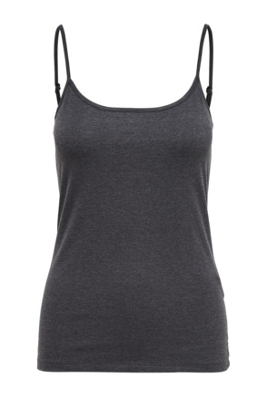 Regular Fit U-Neck Sleeveless (S/L) Regular fit tanktop met knoopsluiting