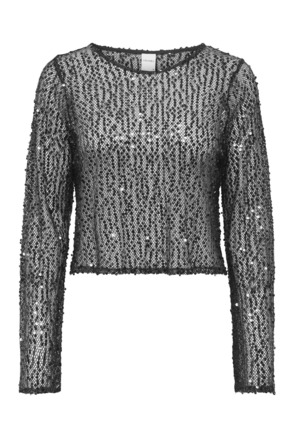 Regular Fit O-Neck Long Sleeves (L/S) Feesttop met O-hals en lange mouwen voor een leuk avondje uit