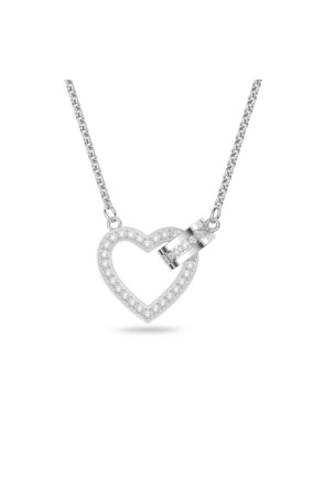 Lovely Necklace Rhodium shiny Crystal