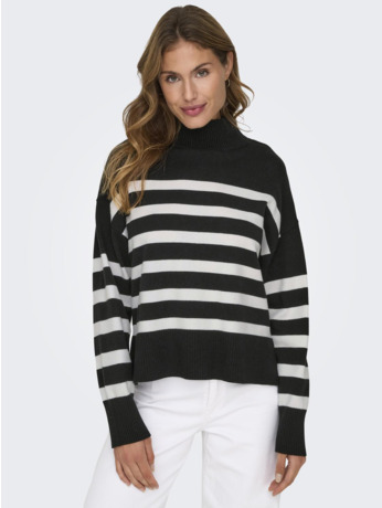 Regular Fit High Neck Long Sleeves (L/S) Gebreide trui met hoge hals en volumemouwen