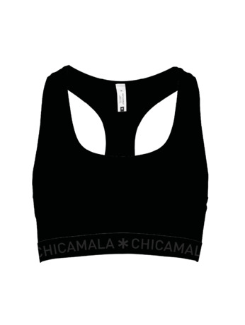 Dames 1-pack racer back effen Black